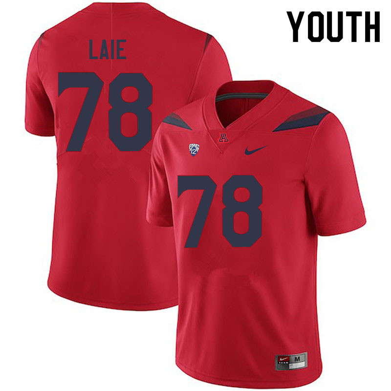 Youth #78 Donovan Laie Arizona Wildcats College Football Jerseys Sale-Red - Click Image to Close